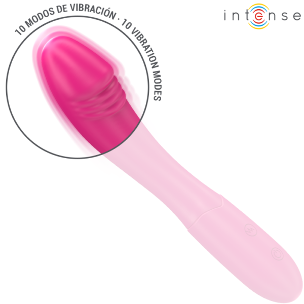 Intense - Belinda Vibrateur 19 CM Flexible 10 Vibrations Rose