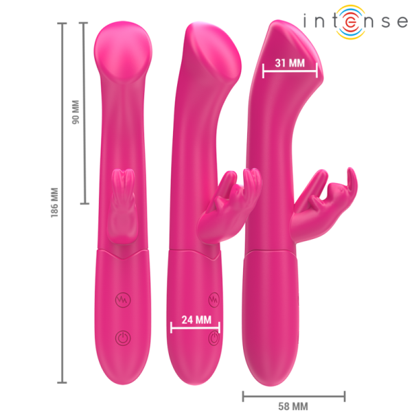 Intense - Julieta Vibrateur Rabbit 18,6 CM 10 Vibrations Rose