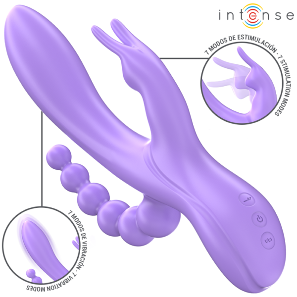 Intense - Miko Triple Vibrateur Lapin & Stimulateur & Anal 7 V...