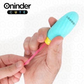 Oninder Cute - ŒUF Vibro-Rotatif EN Silicone Avec Pierre Préci...