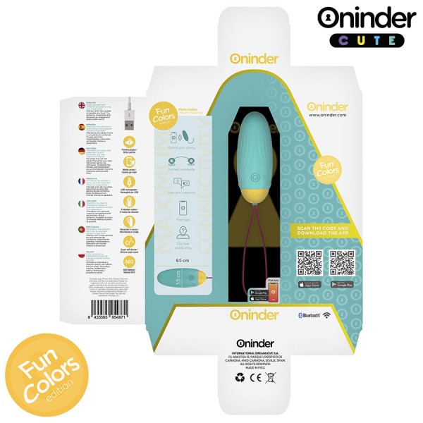 Oninder Cute - ŒUF Vibro-Rotatif EN Silicone Avec Pierre Préci...