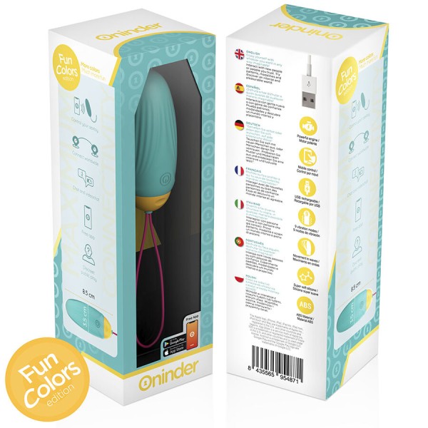 Oninder Cute - ŒUF Vibro-Rotatif EN Silicone Avec Pierre Préci...