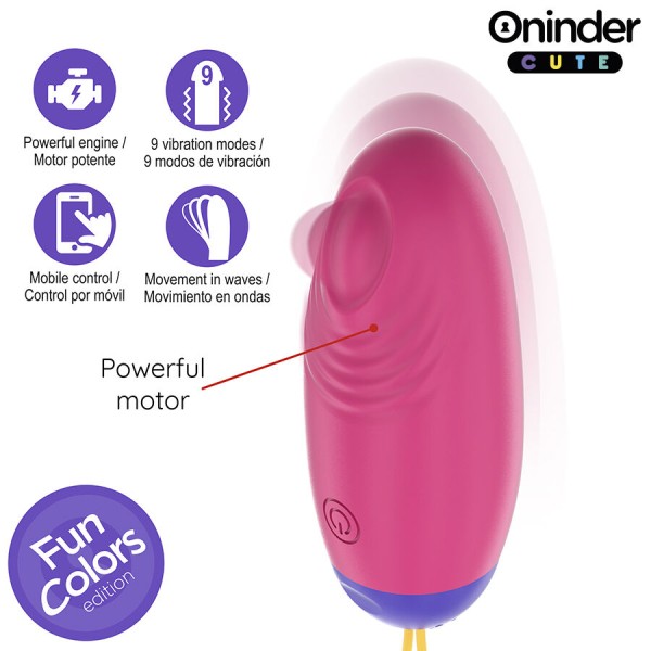 Oninder Cute - ŒUF EN Silicone À Vibration ET À Onde Amoureux ...