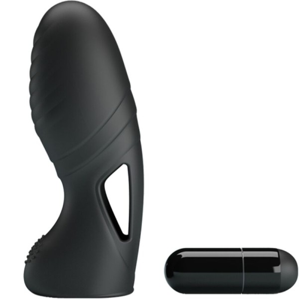 Pretty Love - Vibrador de dedo de silicone preto Alan