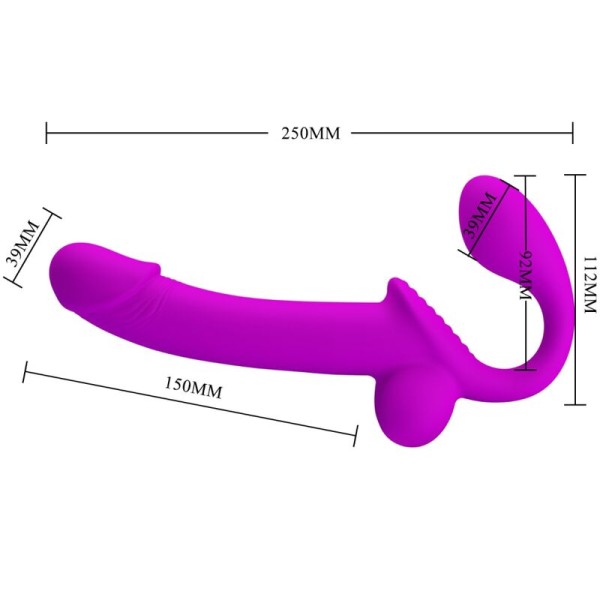 Pretty Love - Estimulador Doble Strap-On Kelpie Morado