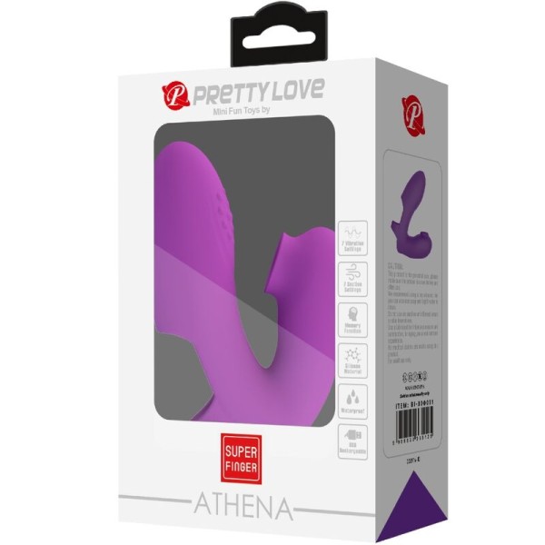 Pretty Love - Vibrador de Dedo Athena com Estimulador Cardíaco...