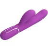 Pretty Love - Vibrador Coelho Multifunções 3 EM 1 Perlita Roxo