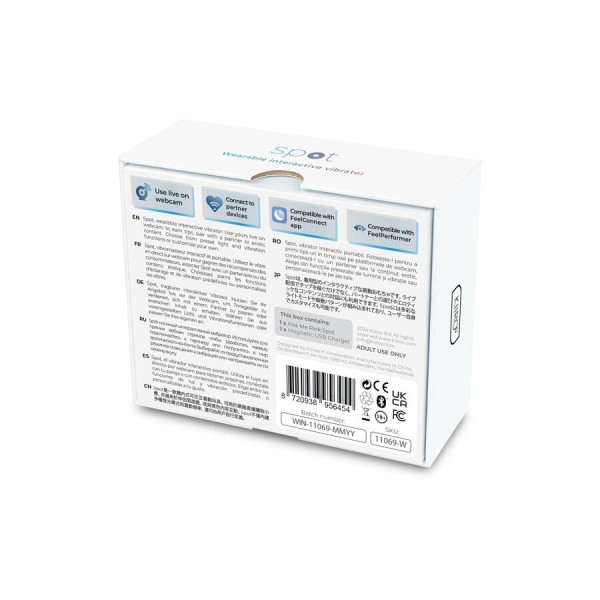 Kiiroo - Vibrateur Spot Kiss ME EN Forme DE U Rose