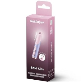 Satisfyer - Estimulador de Clítoris Bold Kiss Wave Rosa/Morado