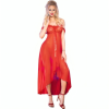 CHILIROSE - CR 3716 BABYDOLL LONG ROUGE L/XL CHILIROSE BABYDOLLS