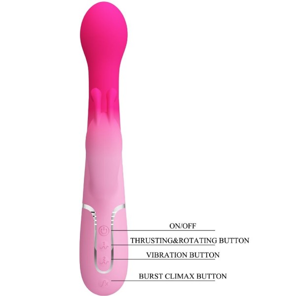 Pretty Love - Vibrateur Lapin Multifonction 3 EN 1 Dejon Rose
