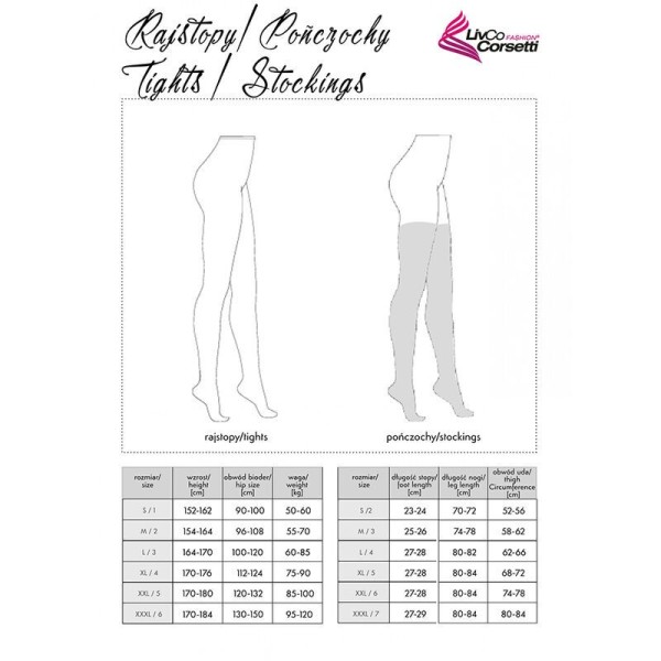 LIVCO CORSETTI FASHION - BAS MONIKONI XG054 NOIR TAILLE UNIQUE LIVCO CORSETTI STOCKINGS