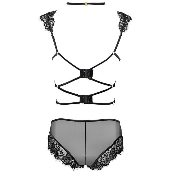 LIVCO CORSETTI FASHION - PALMENOM LC 90614 SOUTIEN-GORGE + CULOTTE NOIR L/XL LIVCO CORSETTI SETS