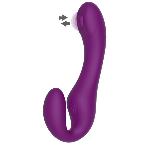 Xocoon - Vibrador Strapless 2 EN 1 Con Control Remoto Morado