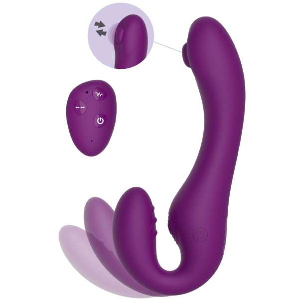 Xocoon - Vibrateur Sans Strapless 2 EN 1 Avec Télécommande Violet