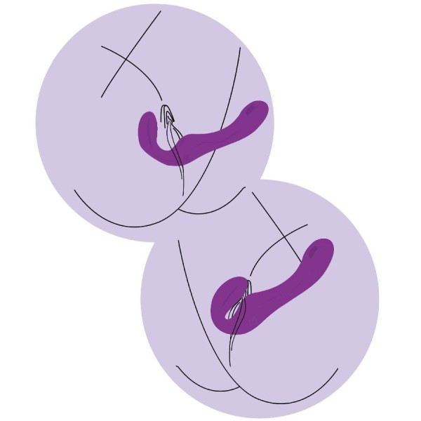 Xocoon - Vibrador Strapless 2 EN 1 Con Control Remoto Morado