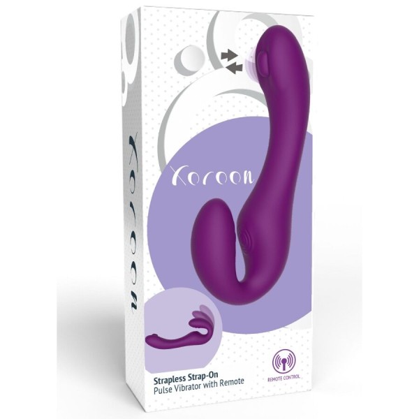 Xocoon - Vibrador Strapless 2 EN 1 Con Control Remoto Morado