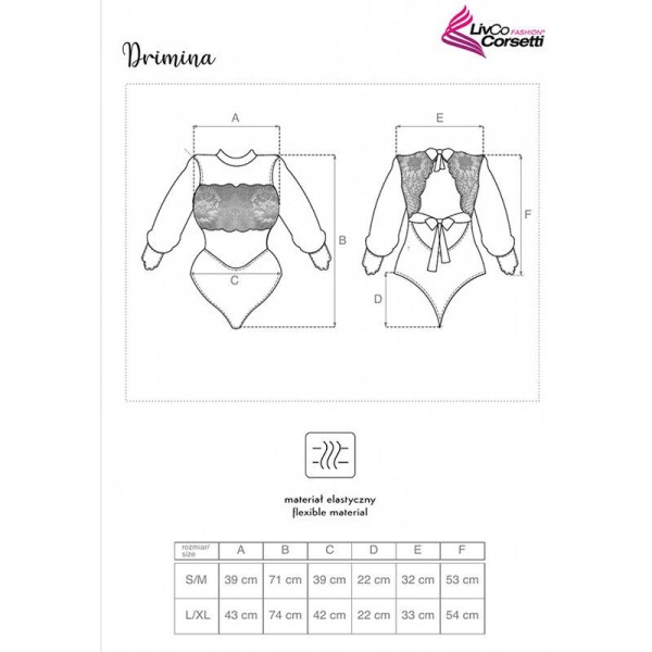 LIVCO CORSETTI FASHION - BODY DRIMINA LC90690 BLEU MARINE S/M LIVCO CORSETTI BODIES