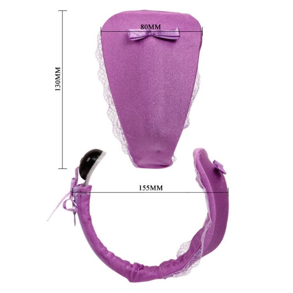 Baile - Tanga Con Vibrador Con Control Remoto Lila