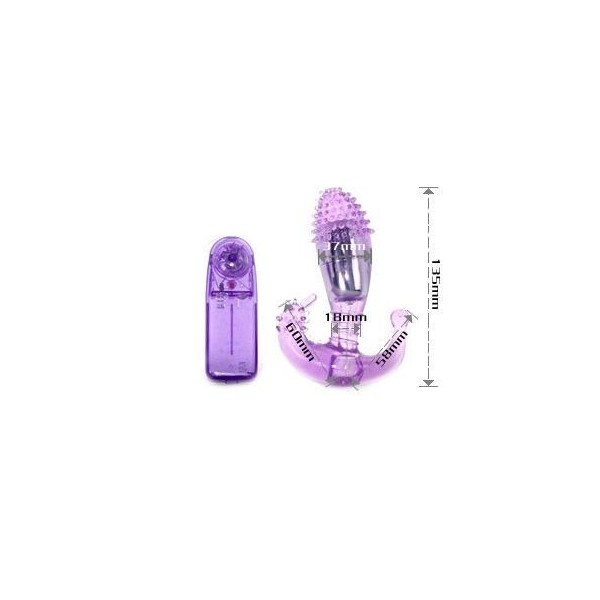 Baile - Estimulador Vaginal E Anal Lilás Com Vibração