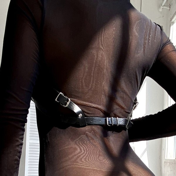 SUBBLIME - ARNÉS DE PECHO DE PIEL NEGRO TALLA ÚNICA SUBBLIME FETI