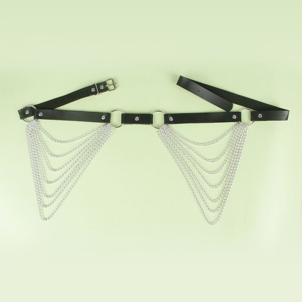 SUBBLIME - CHAÎNE CUIR CEINTURE NOIRE TAILLE UNIQUE SUBBLIME FETISH