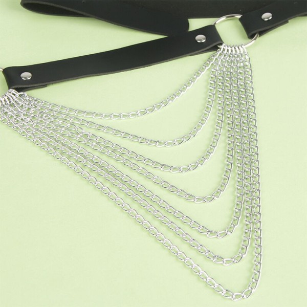 SUBBLIME - CHAÎNE CUIR CEINTURE NOIRE TAILLE UNIQUE SUBBLIME FETISH