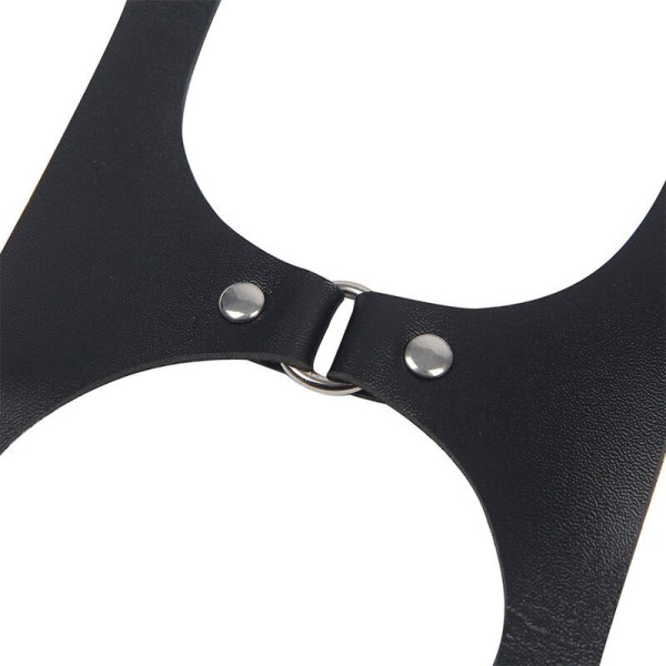 SUBBLIME - HARNAIS COMPLET AVEC BOUCLES EN CUIR NOIR TAILLE UNIQUE SUBBLIME FETISH