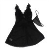 SUBBLIME - TISSU TULLE BABYDOLL AVEC DENTELLE ET DÉTAIL FLEUR NOIR L/XL SUBBLIME BABYDOLLS