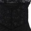 SUBBLIME - BABYDOLL BRETELLES RÉGLABLES ET DENTELLE TRANSPARENTE IMPRIMÉ FLEURI NOIR L/XL SUBBLIME BABYDOLLS