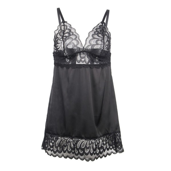 SUBBLIME - BABYDOLL PRETO ESTAMPADO FLOR COM PEITO S/M SUBBLIME BABYDOLLS
