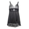 SUBBLIME - BABYDOLL AVEC POITRINE IMPRIMÉ FLEURI NOIR S/M SUBBLIME BABYDOLLS