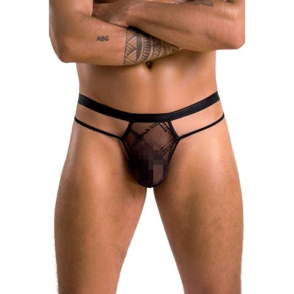 PASSION - 029 STRING COLLIN NOIR S/M PASSION MEN - Tongs masculines