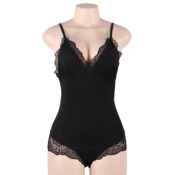 SUBBLIME - TEDDY DÉTAIL DENTELLE FLORALE NOIR S/M SUBBLIME BODIES