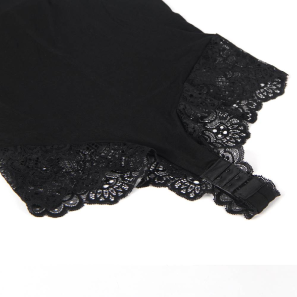 SUBBLIME - PELUCHE DETALLE ENCAJE FLORAL NEGRO S/M BODIES SUBBLIM