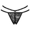 LIVCO CORSETTI FASHION - STRING NOMADE SANS CROTCHLESS NOIR LIVCO CORSETTI PANTIES
