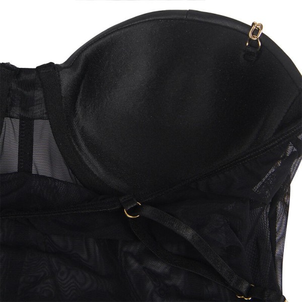 SUBBLIME - BODY NOIR BRETELLES CHAÎNE S/M SUBBLIME BODIES - Bodys