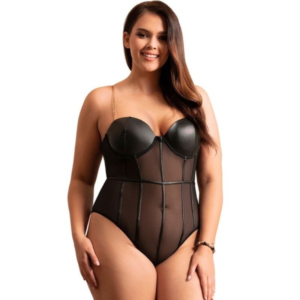 SUBBLIME - BODY NOIR BRETELLES CHAÎNE L/XL SUBBLIME BODIES - Bodys