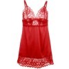SUBBLIME - BABYDOLL EN SATIN AVEC DENTELLE ROUGE L/XL SUBBLIME BABYDOLLS