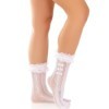 LEG AVENUE - CHAUSSETTES À VOLANTS BLANCS LEG AVENUE HOSIERY