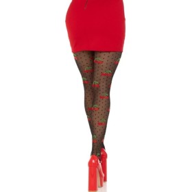 LEG AVENUE - BAS TAUPES CERISE NOIRE LEG AVENUE HOSIERY - Chaussettes