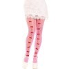 LEG AVENUE - CALCETINES CON ABERTURAS DE CORAZÓN Y NUDOS ROSA LEG