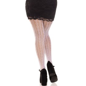 LEG AVENUE - BAS AVEC OUVERTURES COEUR & NOEUDS BLANCS LEG AVENUE HOSIERY