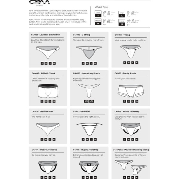 Cut4men - Braguita de cintura baja Aztec L – Braguita de braguita