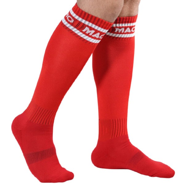 Macho - Chaussettes Longues Taille Unique Rouge