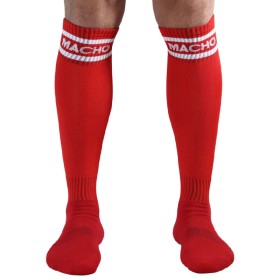 Macho - Calcetines Largos Talla Única Rojo