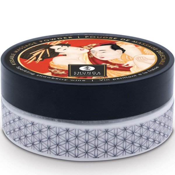 Shunga - KIT DE Poudre DE Massage Comestible À LA Fraise