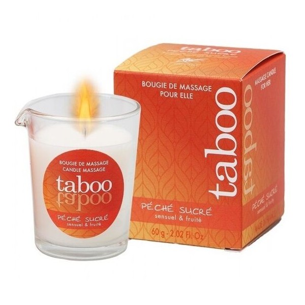 RUF - Vela de massagem tabu pelo seu aroma de pêssego e açúcar Necta...
