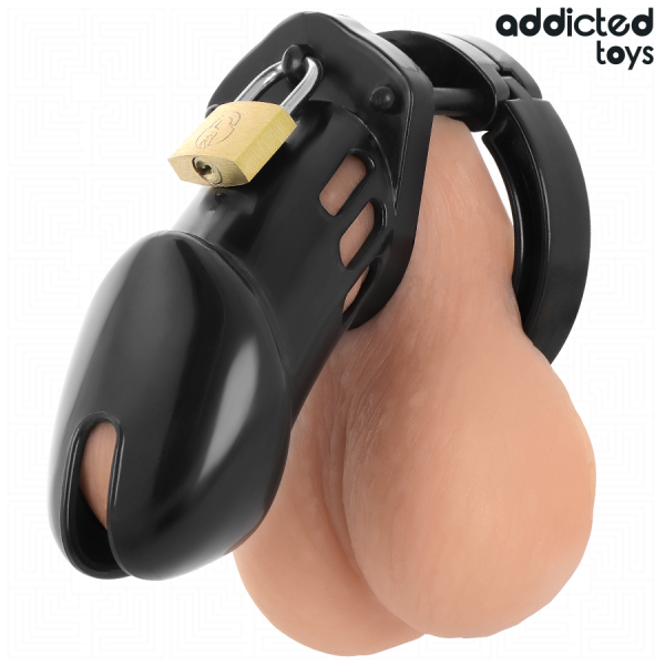 ADDICTED TOYS LOCKED - JAULA PARA PENE OBSIDIANA TALLA M ADDICTED