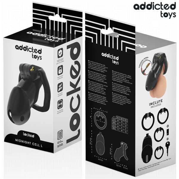 ADDICTED TOYS LOCKED - JAULA PARA PENE MINDNIGHT CELL TALLA L ADD